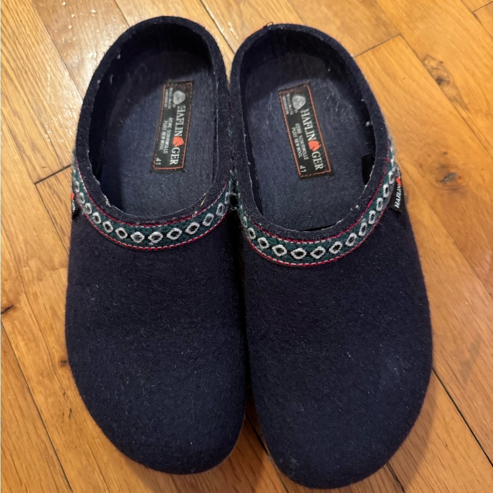EUC Haflinger boiled wool clogs
